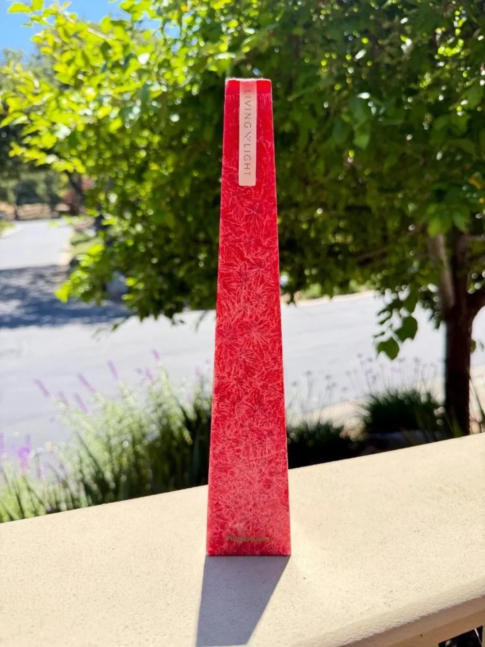 Living Light Pohutukawa Icicle Candle Red New Zealand Plant Beeswax 65 Hr 11.5